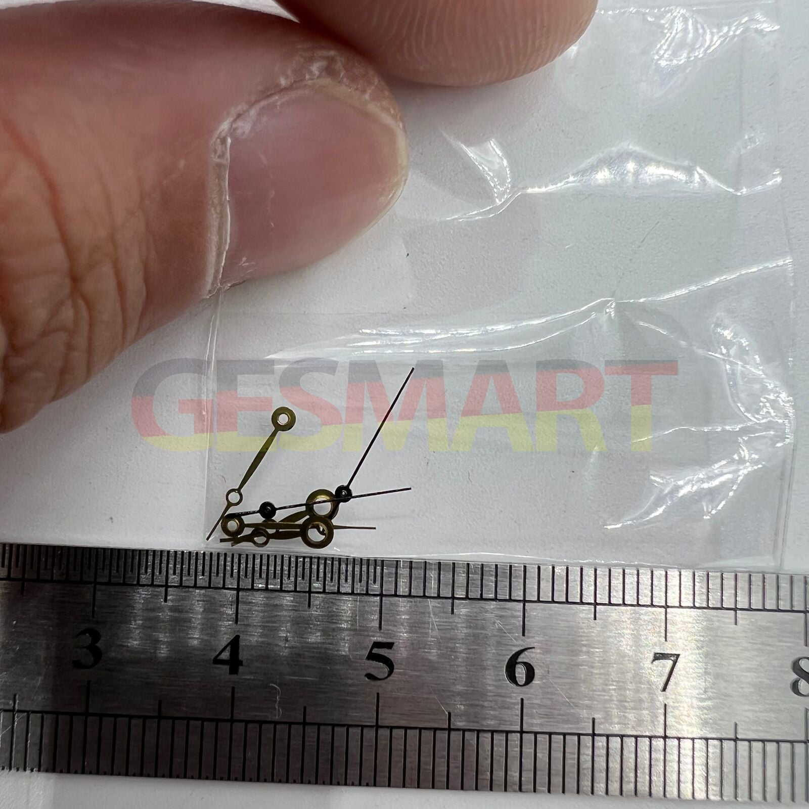 Black NO.1300 watch hands set for Miyota 2035, sleek 13/11/8mm lengths, perfect accessory upgrade