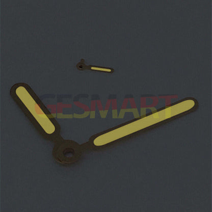 Aiguilles de montre à lumens jaunes avec garniture or rose pour mouvements ST3600/ST3620/ETA6497/6498