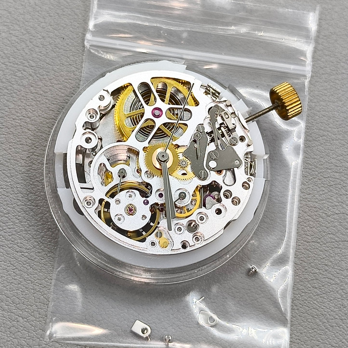 Silver Dandong 4130 Hollow Automatic Mechanical Movement #SL4802