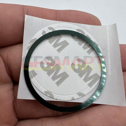 38.5mm green aluminum bezel with white font for Omega Speedmaster, durable watch accessory.
