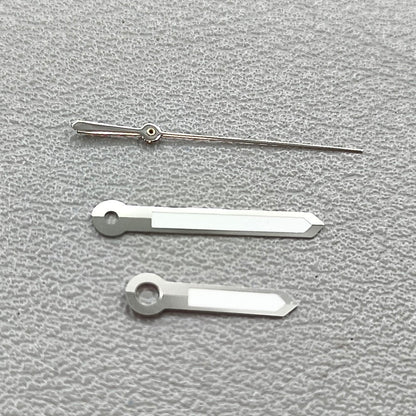2 Sets/Pack Silver Trim White Second Hand Green Lume Watch Hands for NH35 NH36 7S26