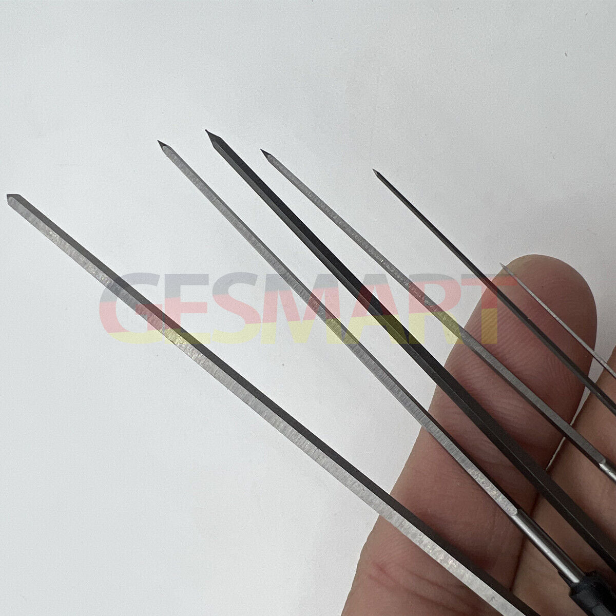 Horotec MSA02.152 set of 6 cutting broaches for precise watch accessory modifications and repairs.