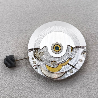 SHANGHAI 2824 Silver Carved Automatic Mechanical Movement Date@3