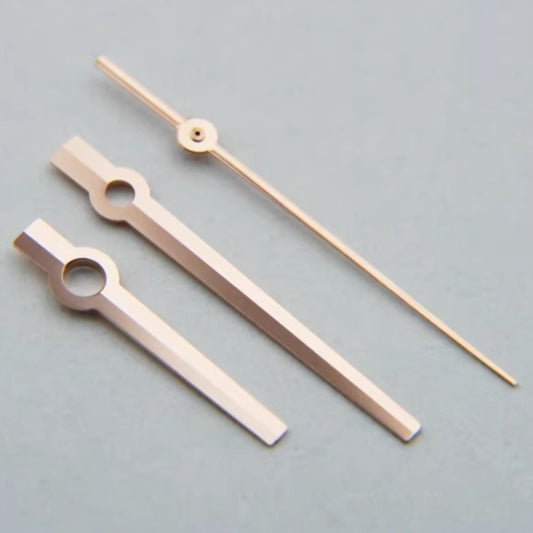 Rose gold watch hands for Dayjust 41 Series, RLX3235 3135 compatible, no lume, precise fit by RLX