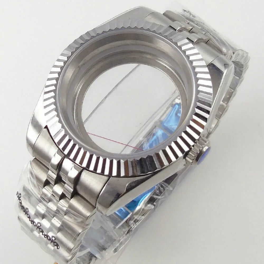 36mm 39mm Flat Sapphire Glass Watch Case Fit Datejust NH35 NH36 ETA 2824 PT5000