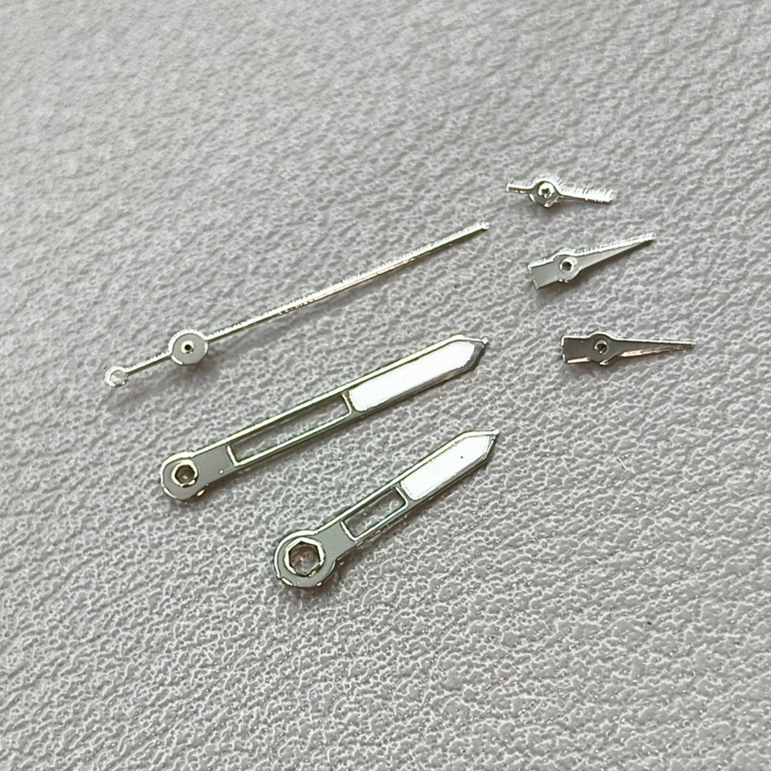 2 Sets/Pack Silver Trim Green Lume Watch Hands for Epson VD53 VD54 VD57 Movement