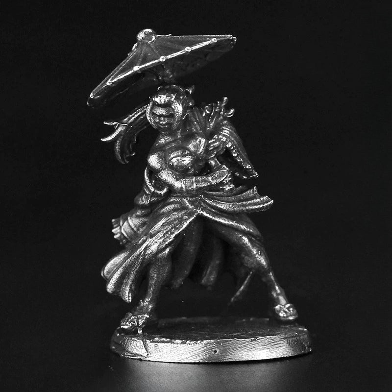 Geisha Assassin Copper Miniature Figurine White Bronze Fantasy Wargame 312-1