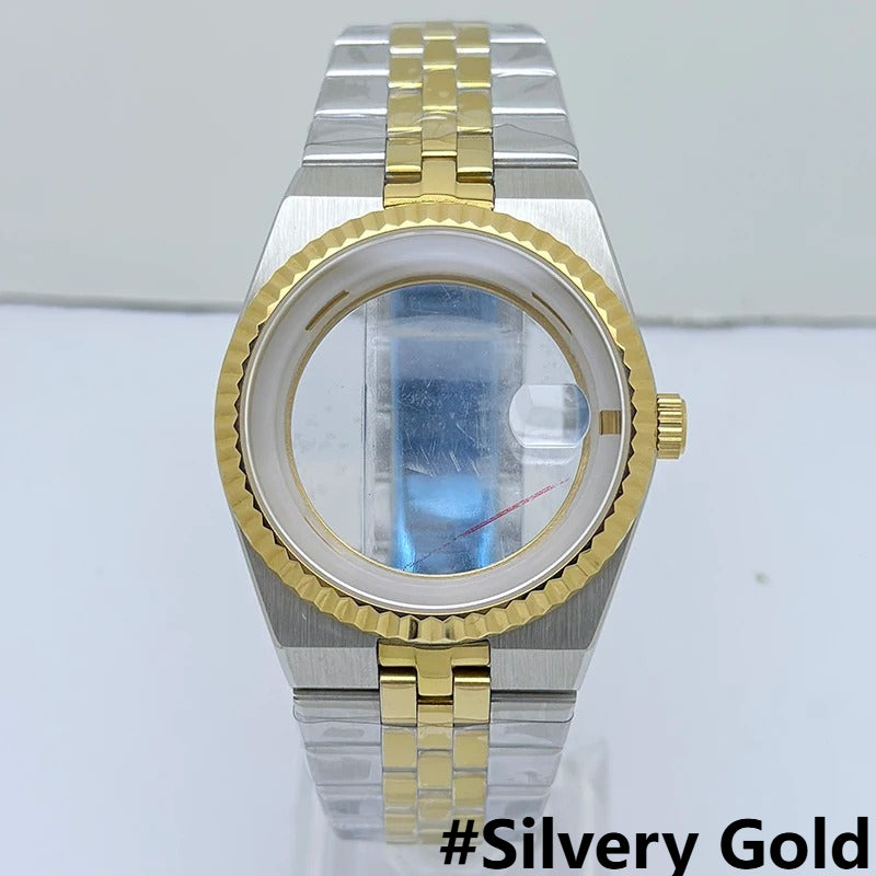 39.5mm Watch Case + Bands Set Land Dweller with Sapphire Glass for NH35 NH36