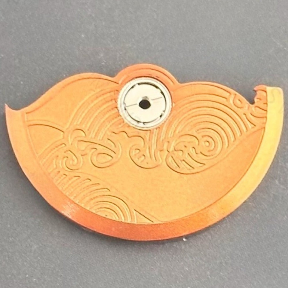 Modified Orange Auspicious Clouds Rotor Oscillating Weight for NH35 NH36 Movement