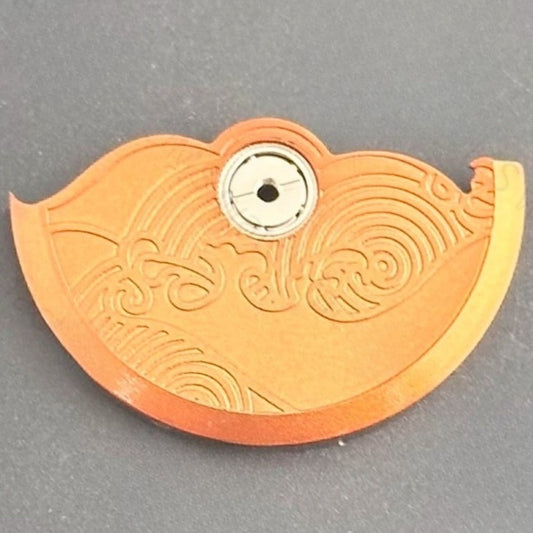 Modified Orange Auspicious Clouds Rotor Oscillating Weight for NH35 NH36 Movement