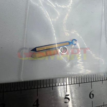 Green luminous watch hands with blue trim designed for ST3600/ST3620 ETA6497/6498 mechanical watch movement.