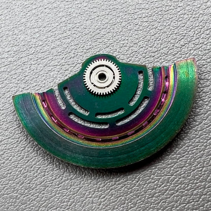 Hollow rotor oscillating weight with ball bearing for Asian 7750 movement, precise watch accessory.