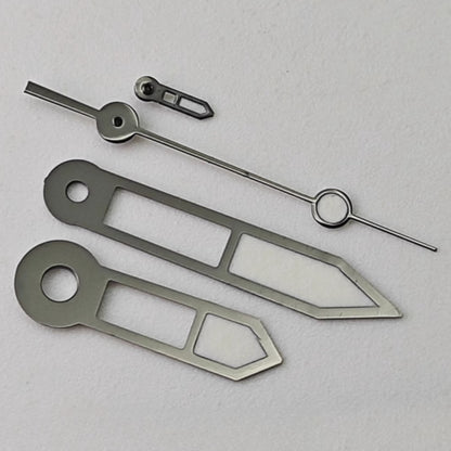 Dark silver trim lume watch hands set for NH39 movement, precise fit, durable quality.