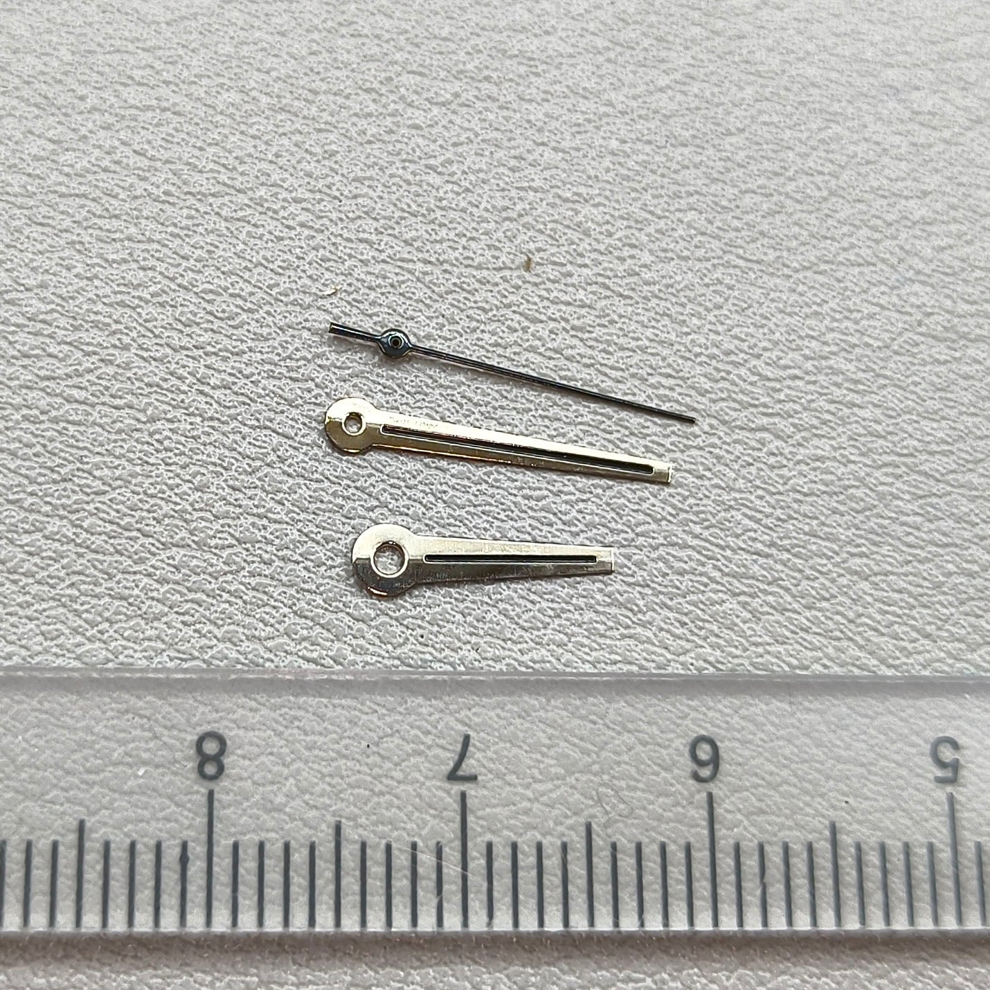 2 Sets 13mm Silver Trim with Black Painted Watch Hand Set for Ronda 515 Movement