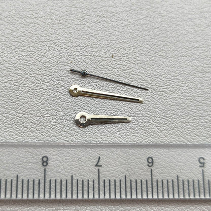 2 Sets 13mm Silver Trim with Black Painted Watch Hand Set for Ronda 515 Movement