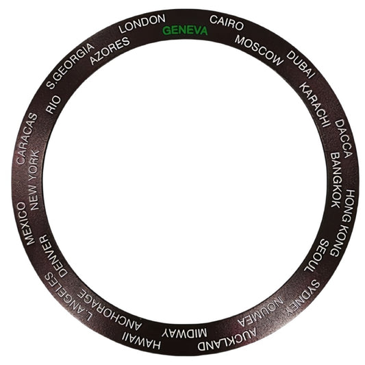 38/30,7 mm Aluminium-Uhrenlünette mit schrägem dunkelbraunem Hintergrund für SKX007-Uhrenteil