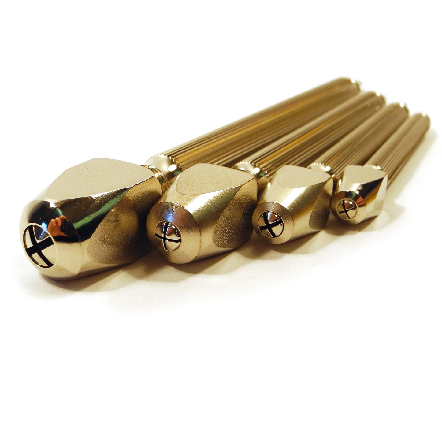 Bergeon 1842-B set of 4 square head pin vice holders for precise watch repair with ergonomic grip