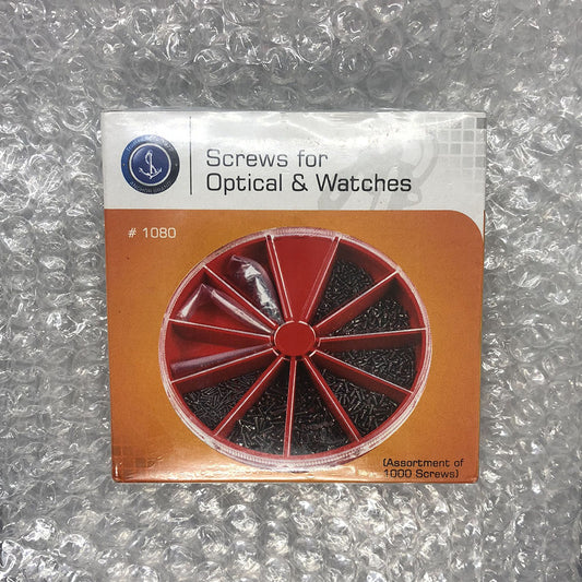 Assortment of 1000 watch and optical screws for precise repairs and replacements.