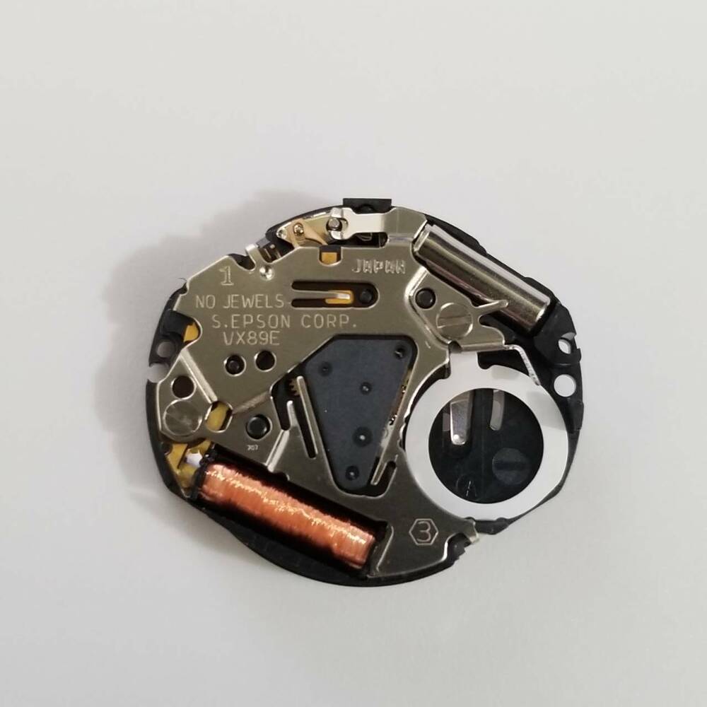 S. Epson VX89 quartz watch repair part for precise movement, compatible with 3Y09 and 7N89 models, ideal for accurate timekeeping.