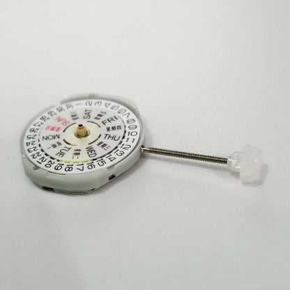 SUNON PE25 quartz watch movement showing day and date repair part for accessories.