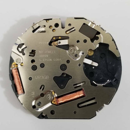 S. Epson VR3G quartz watch repair part showcasing precise movement component for accurate timekeeping.