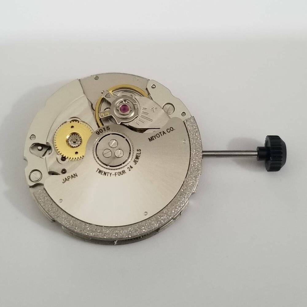 Miyota 9015 automatic watch movement by Citizen for accurate timekeeping and smooth operation.