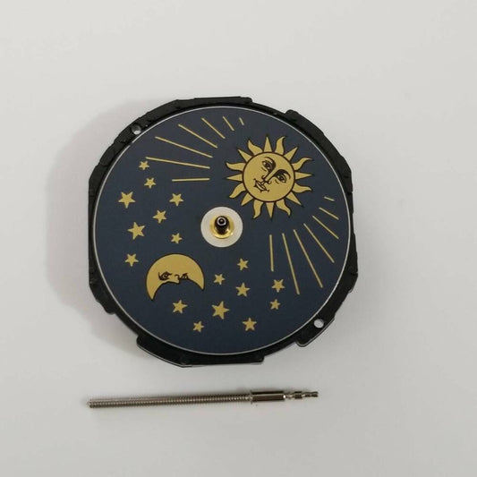 PC39 quartz watch movement repair part, compatible replacement for V535, precise timekeeping.