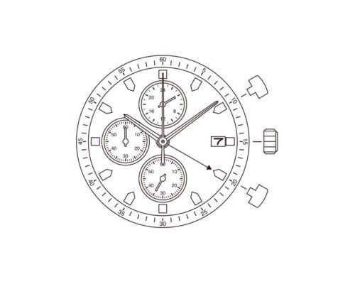 Miyota FS16 quartz watch movement for accurate repairs in watch accessories by Miyota.