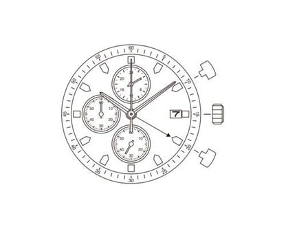 Miyota FS16 quartz watch movement for accurate repairs in watch accessories by Miyota.