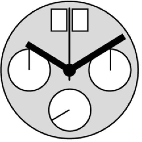 Ronda 8040.B quartz movement, precise watch repair part for accessory replacement.