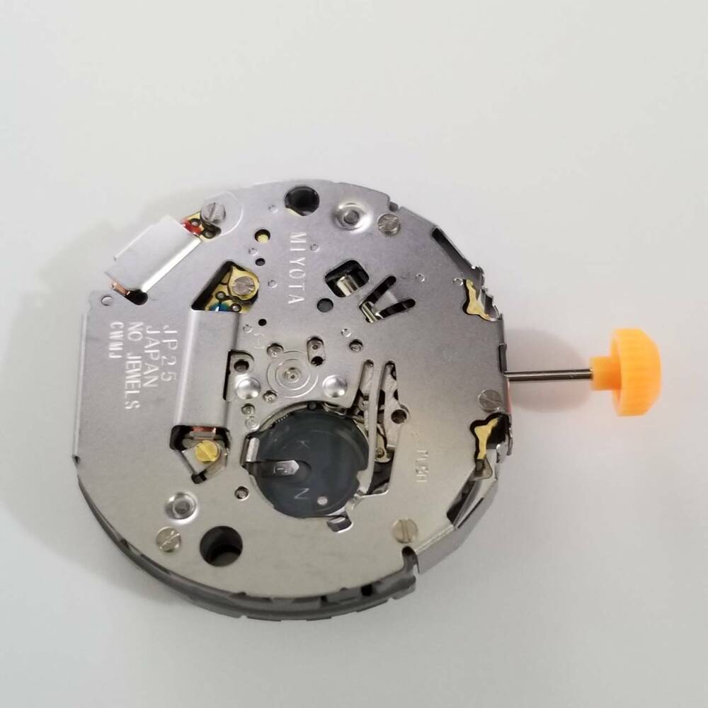 Miyota JP25 quartz watch movement for precise repairs, compatible with various watch brands.