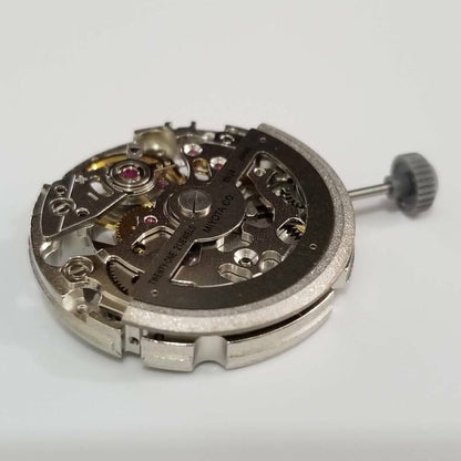 Miyota 8N24 silver mechanical automatic watch movement for accurate repair parts.