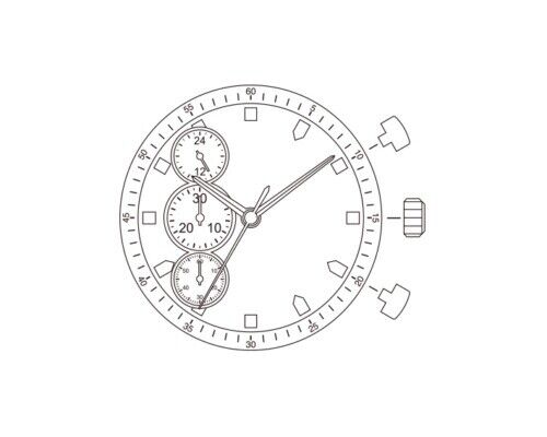 Miyota JS55 quartz watch movement repair part for accurate, durable timekeeping in watch accessories.