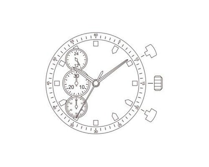 Miyota JS55 quartz watch movement repair part for accurate, durable timekeeping in watch accessories.