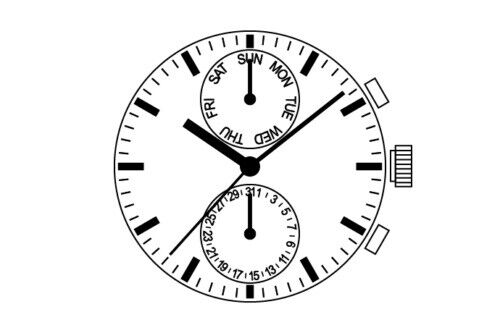 S. Epson VX9P quartz watch movement for accurate repair and precise timekeeping in watch accessories.
