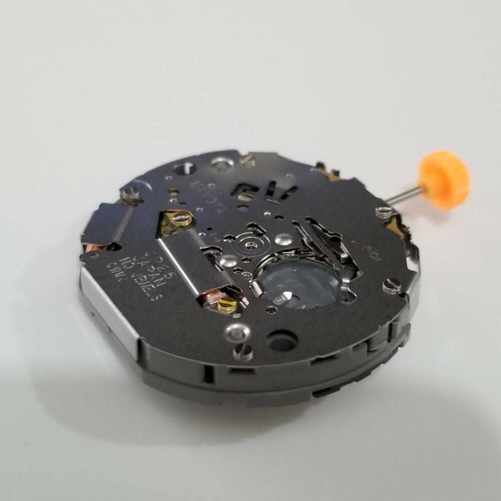 Miyota JP25 quartz watch movement for precise repairs and replacements, compatible with various watch brands.