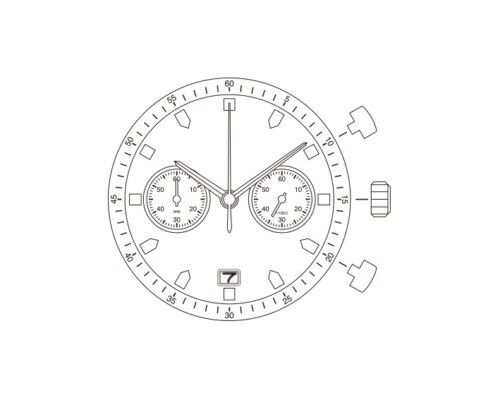 Miyota 6S21 quartz watch movement, precision repair part for reliable timekeeping and long-lasting durability.