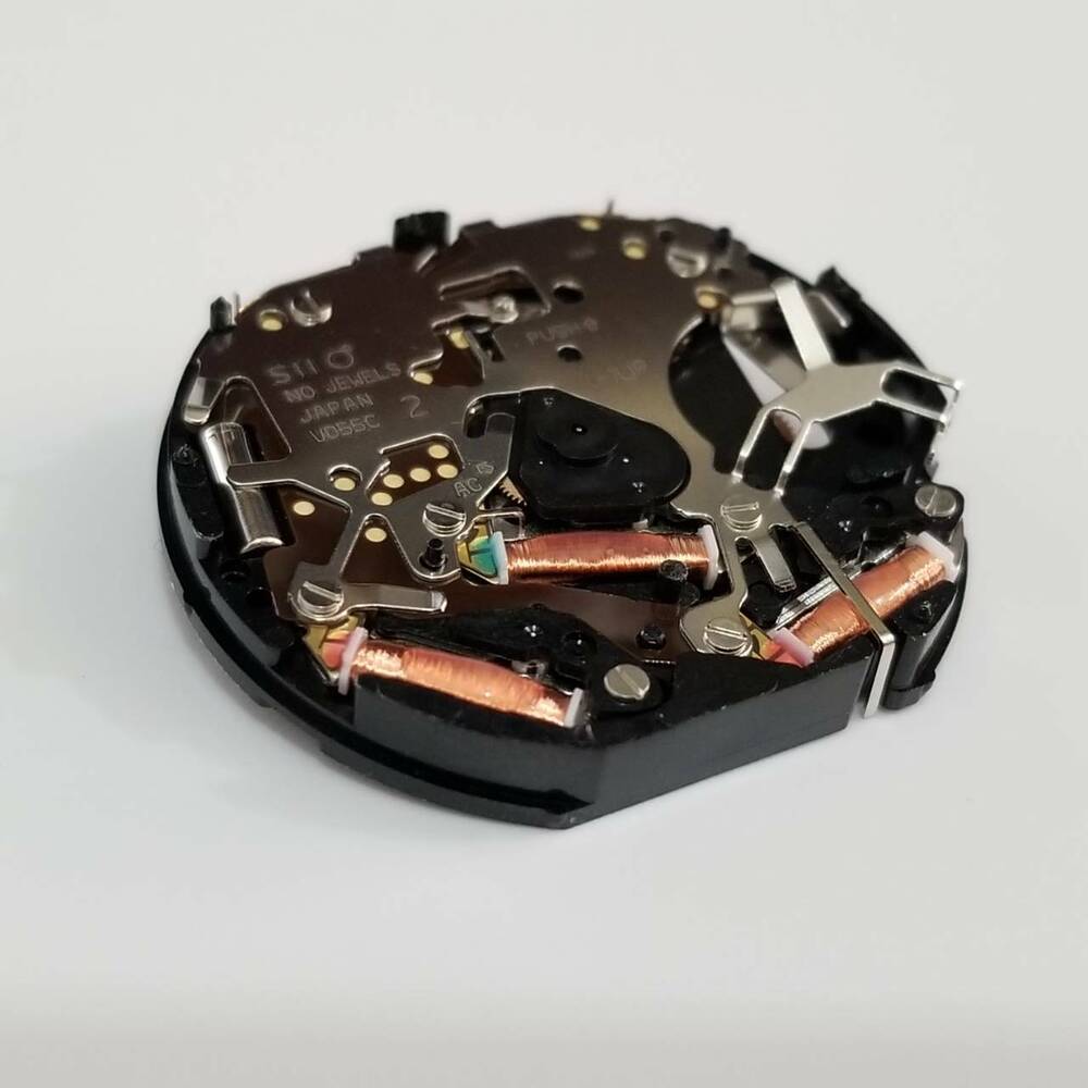 SII VD55 quartz watch repair part with V655 movement for precise timekeeping by Seiko.