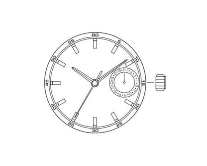 Miyota 6P26 quartz watch movement for accurate timekeeping in watch repairs by Miyota.