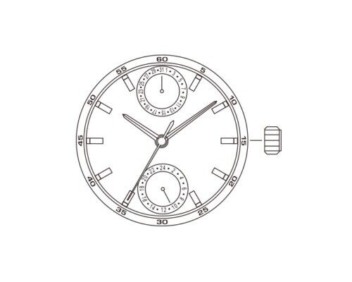 Miyota 6P23 quartz watch movement for 6323 models, reliable replacement part by Miyota.