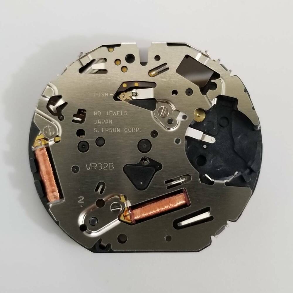 S. Epson VR32 quartz watch movement part for precise timekeeping and durable watch repairs.