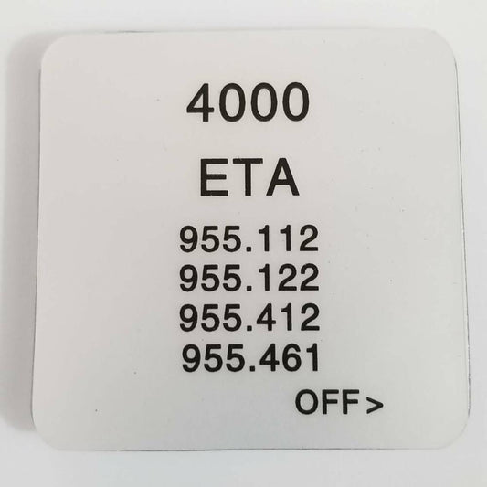 Mouvement à quartz <tc>ETA</tc> 955.112/ 955.122/ 955.412/ 955.461 Circuit 4000 Remplace 955