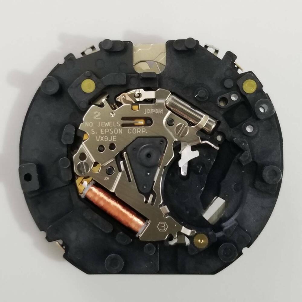 S. Epson VX9J quartz watch part for precise timekeeping and long-lasting durability.