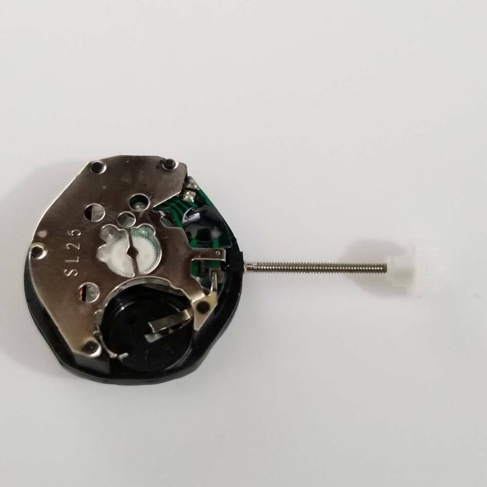 SUNON SL25 quartz watch movement showing day and date function, perfect for accurate watch repairs.