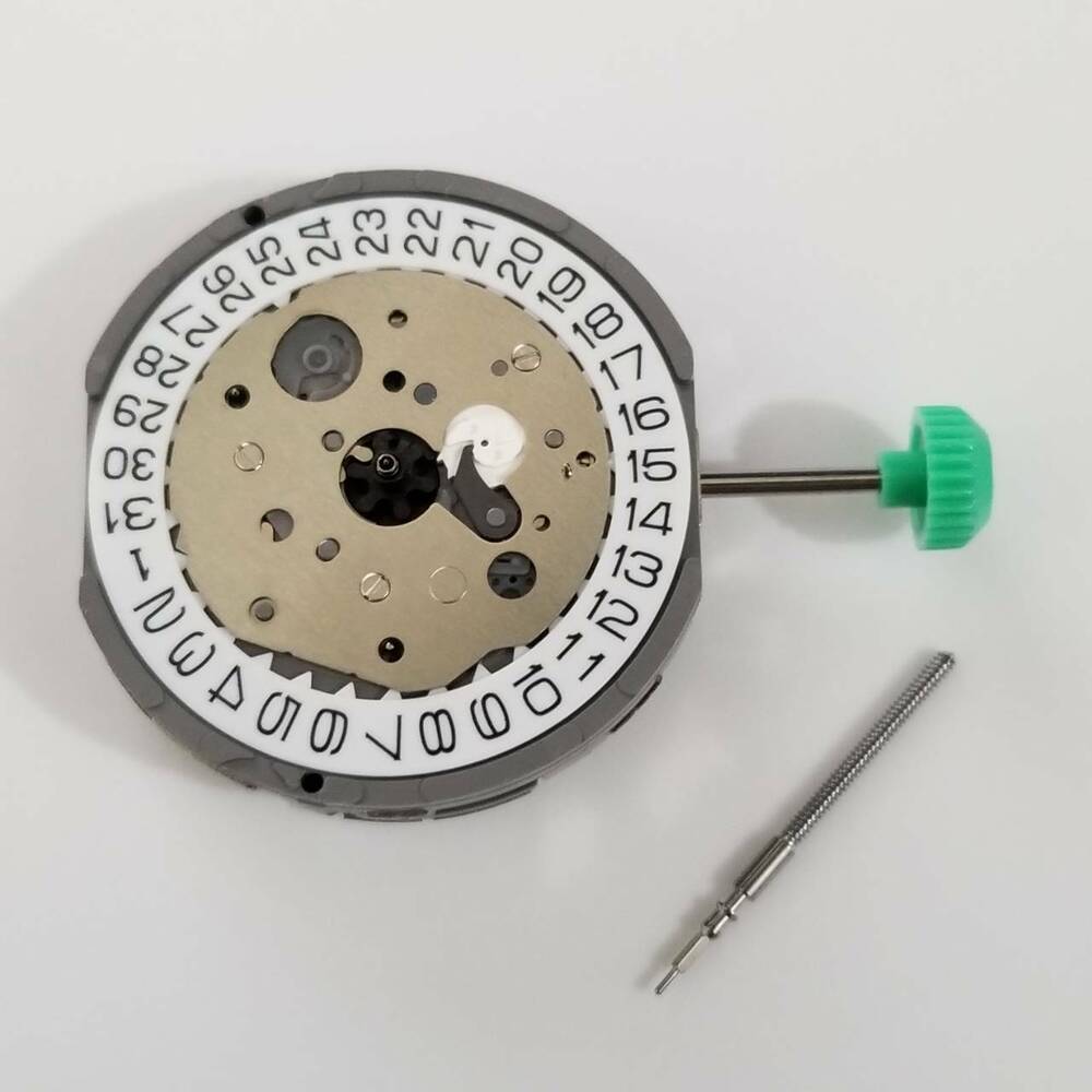 Miyota FS60 quartz movement watch repair parts with precision gear components for accurate timekeeping.