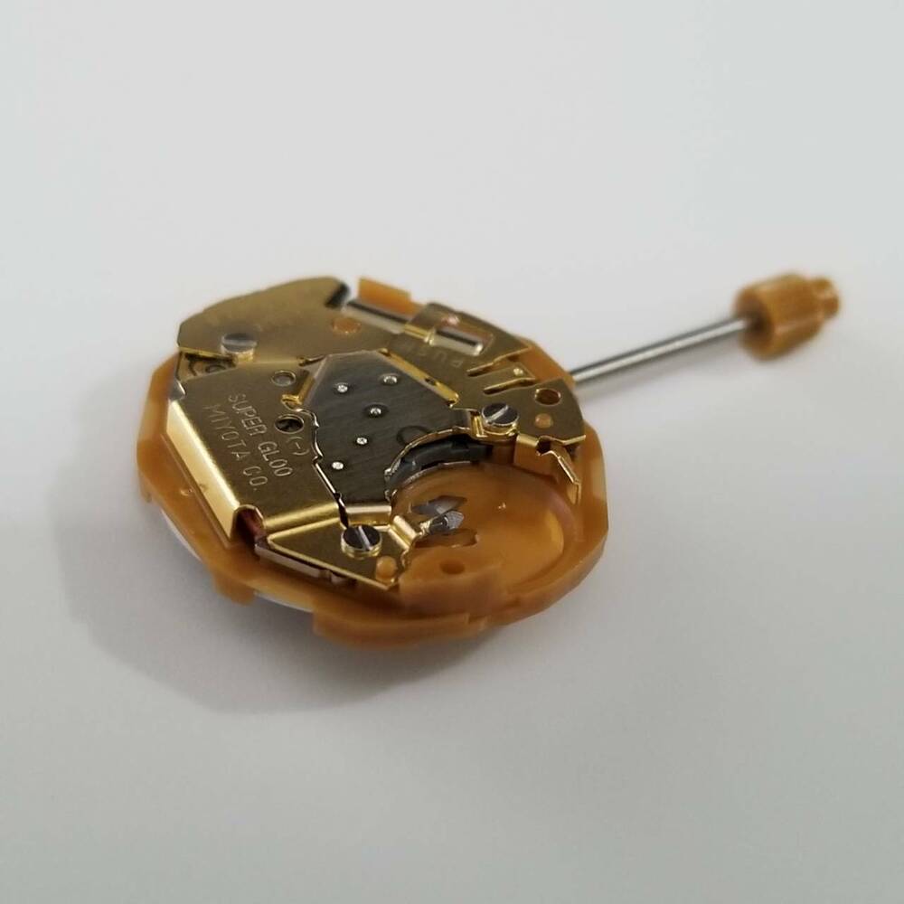 Miyota GL00 quartz watch movement, precise replacement part for GL02 models, reliable timekeeping accessory.