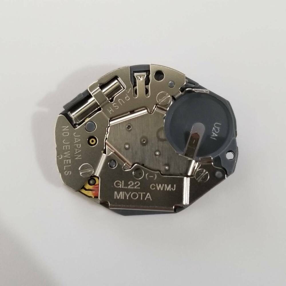 Miyota GL22 quartz watch movement part, precise replacement compatible with GL20 models for repairs.