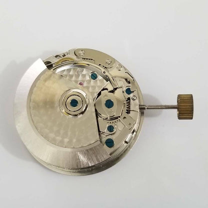 DANDONG 7750 automatic watch movement with white day-date display for precise repair tasks