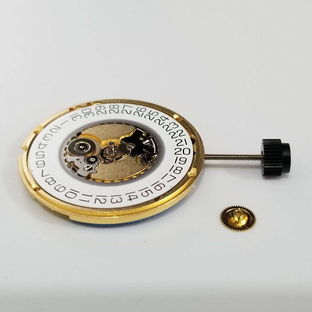 ETA 955.412 quartz watch movement with 3 hands, compatible replacement for 955.411, 955.414, F05.111, F05.11A.