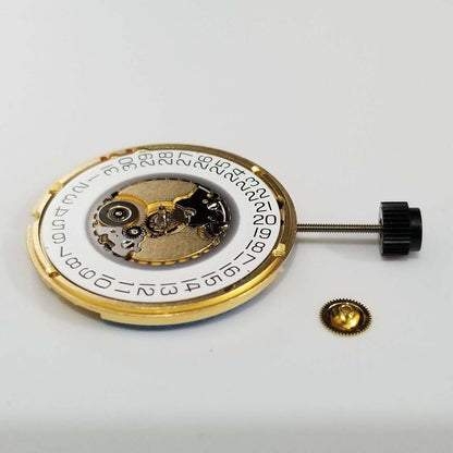 ETA 955.412 quartz watch movement with 3 hands, compatible replacement for 955.411, 955.414, F05.111, F05.11A.